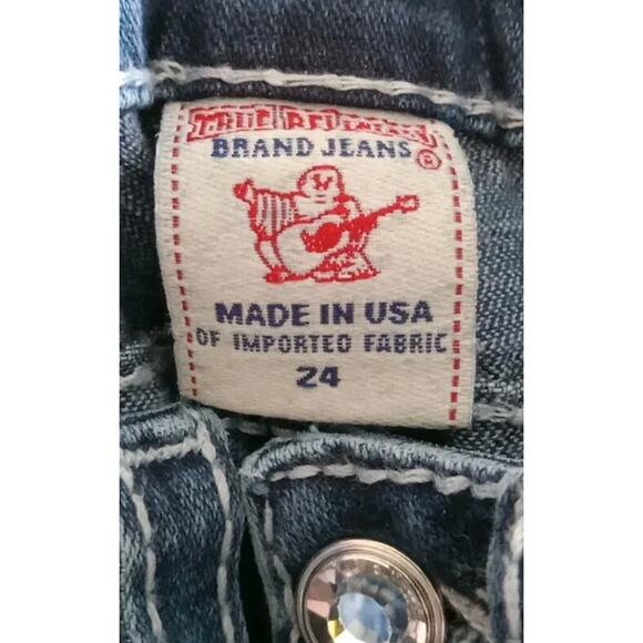 True Religion Blue Jeans RN#112790 CA # 30427 Women's Size 24 28x33 USA 🇺🇸 - Picture 4 of 8